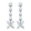 0.75 CTW Natural Diamond Dangle Earrings 10K White Gold