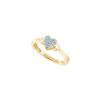 Image 1 : 0.08 CTW Natural Diamond Simple Heart Cluster Ring 10K Yellow Gold