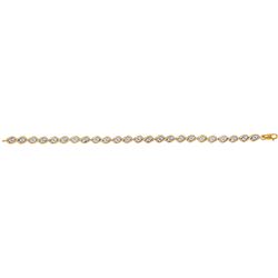 0.2 CTW Natural Diamond Illusion-set Tennis Bracelet 10K Yellow Gold