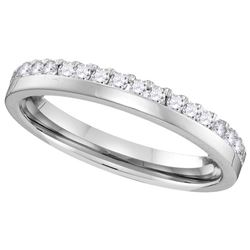 0.2 CTW Natural Diamond Band 14K White Gold