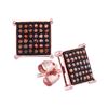 Image 1 : 0.2 CTW Red Colored Diamond Square Earrings 10K Rose Gold