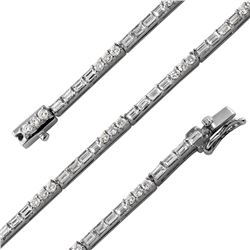 18K Gold 1.9 CTW Baguette & Diamond Bracelet - REF-231N6A