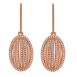 14K Rose Gold 0.32CTW Diamond Earring - REF-38K4R