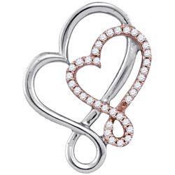 0.15 CTW Natural Diamond Heart Love Pendant 10K White Gold