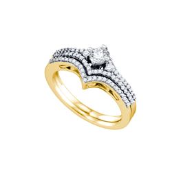 0.5 CTW Natural Diamond Bridal Engagement Ring 14K Yellow Gold