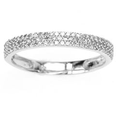 0.28 CTW 14K White Gold Ladies Band Ring - REF-36Y5X