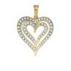 0.25 CTW Natural Diamond Heart Love Pendant 10K Yellow Gold