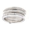 14K White Gold 0.14CTW Diamond Band Ring - REF-39N7A