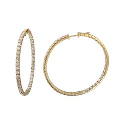 Genuine 4.43 TCW 14K Yellow Gold Ladies Earring - REF-379N3A