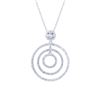 14K White Gold 0.83CTW Ladies Diamond Pendant - REF-90F3M