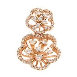 14K Rose Gold 0.47CTW Diamond Necklaces - REF-57H6W