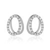 Genuine 0.56 TCW 14K White Gold Ladies Earring - REF-71R4K
