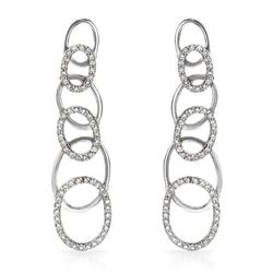 Genuine 0.71 TCW 14K White Gold Ladies Earring - REF-91M2F