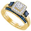 0.75 CTW Natural Princess Diamond Bridal Engagement Ring 14K Yellow Gold