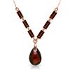 Genuine 4.35 ctw Garnet Necklace Jewelry 14KT Rose Gold - REF-30K7V