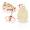 Genuine 1.55 ctw Opal Earrings Jewelry 14KT Rose Gold - REF-22X8M