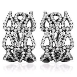 14K White Gold 2.36CTW Diamond Earring - REF-279M3F