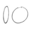 Image 1 : 14K White Gold 5.71CTW Diamond Hoop Earring - REF-541N5A