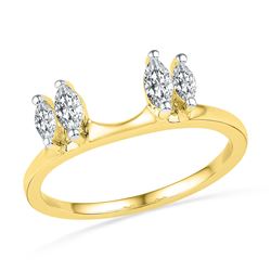 0.5 CTW Oval Natural Diamond Ring 14K Yellow Gold