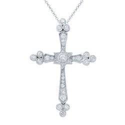 14K White 1.95CTW Ladies Diamond Pendant - REF-234Y3X