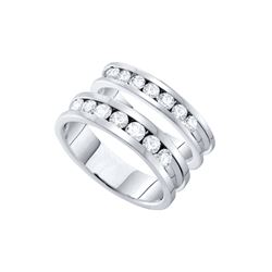 1.55 CTW His & Hers Natural Diamond Matching Bridal Band 14K White Gold