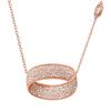 Image 1 : 18K Rose Gold 1.96CTW Diamond Necklace - REF-291F2M