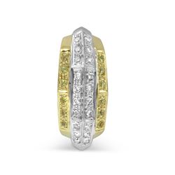 Genuine 0.46 TCW 14K Two Tone Gold Ladies Pendant - REF-50K3R