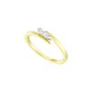 Image 1 : 0.1 CTW 3-stone Natural Diamond Slender Bridal Promise Ring 10K Yellow Gold