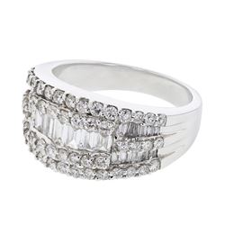 18K White Gold 1.53CTW Ladies Diamond Ring - REF-225F5M