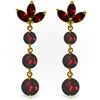 Image 1 : Genuine 8.7 ctw Garnet Earrings Jewelry 14KT Yellow Gold - REF-53N6R