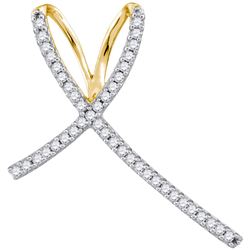 0.25 CTW Natural Diamond Cross Faith Pendant 10K Yellow Gold