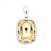 Image 1 : 14K TwoTone Gold 0.23CTW SemiMount Slider w/Chain - REF-57M8F