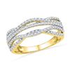 0.33 CTW Natural Diamond Woven Band 10K Yellow Gold