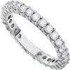 1 CTW Pave-set Natural Diamond Eternity Anniversary Band 14K White Gold