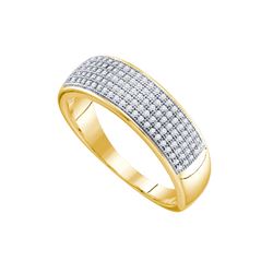 0.33 CTW Mens Natural Diamond Band 10K Yellow Gold