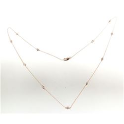 14K Rose Gold 0.5CTW Diamond Necklace - REF-62N6A