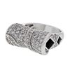 14K White Gold 3CTW Diamond&Baguette Fashion Ring - REF-321F6M