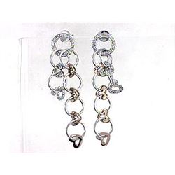 14K Two Tone Gold 0.52CTW Diamond Earring - REF-100Y5X