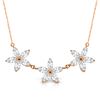 Genuine 4.75 ctw White Topaz Necklace Jewelry 14KT Rose Gold - REF-61T2A