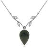 Genuine 12.27 ctw Black Spinel & Diamond Necklace Jewelry 14KT White Gold - REF-35Y2F