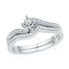 0.19 CTW Natural Diamond Bridal Engagement Ring 10K White Gold
