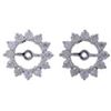 14K White Gold 0.64CTW Diamond Earring Jackets - REF-73R8K