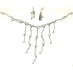 18K White Gold 1.74CTW Diamond Necklaces - REF-295N4A