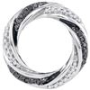 0.25 CTW Black Colored Diamond Circle Pendant 10K White Gold