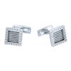 Genuine 0.49 TCW 14K White Gold Ladies Cuff Links - REF-122N5A