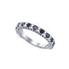 Image 1 : 1.05 CTW Black Colored Diamond Band 10K White Gold