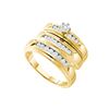 0.52 CTW His & Hers Natural Diamond Band 14K Yellow Gold
