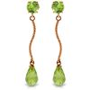 Image 1 : Genuine 4.3 ctw Peridot Earrings Jewelry 14KT Rose Gold - REF-23K5V