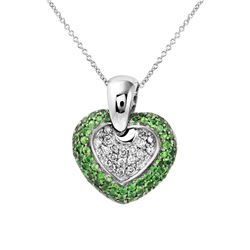 Genuine 1.63 TCW 14K White Gold Ladies Necklace - REF-98Y6X