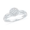 Image 1 : 0.33 CTW Natural Diamond Flower Cluster Ring 10K White Gold